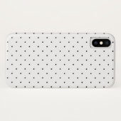 白黒小さい水玉模様パターン Case-Mate iPhoneケース (裏面(横))