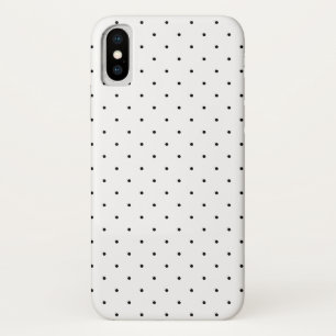 白黒小さい水玉模様パターン iPhone X ケース