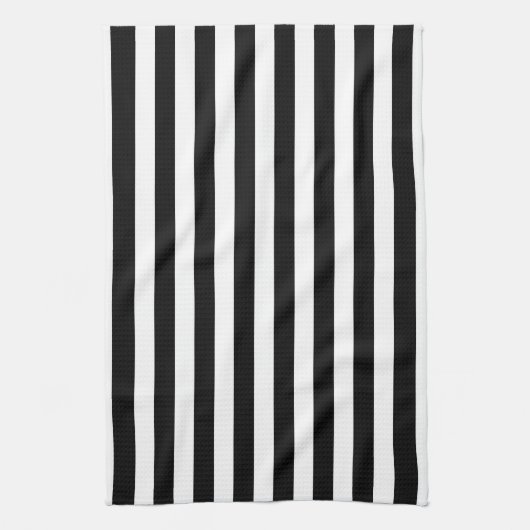 白黒小屋のストライプ キッチンタオル (縦)