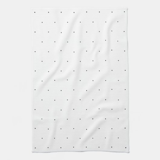 白黒小水玉模様パターン キッチンタオル (縦)