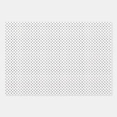 白黒小水玉模様パターン ラッピングペーパーシート (正面2)