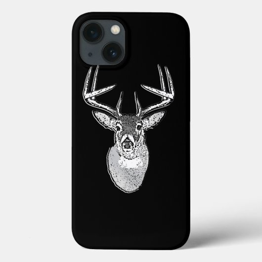 白黒尾シカの木びき台 Case-Mate iPhoneケース (裏面)
