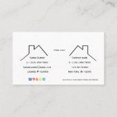 白黒屋根上部名刺 名刺 (裏面)