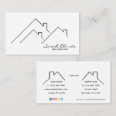 白黒屋根上部名刺 名刺 (正面/裏面)