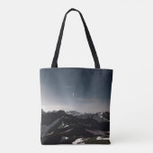 白黒山の風景写真 トートバッグ (裏面)