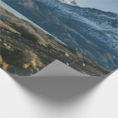 白黒山の風景写真 ラッピングペーパー (角)