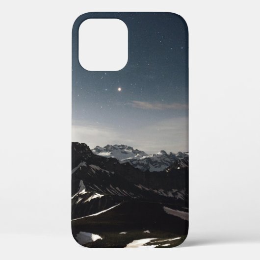 白黒山の風景写真 Case-Mate iPhoneケース (裏面)