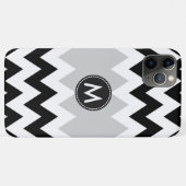 白黒山形のストライプパターン Case-Mate iPhoneケース (裏面(横))