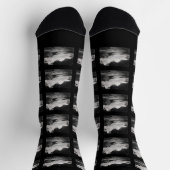 白黒山水写真 ソックス (上部)