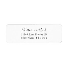 白黒差出人住所ラベル ラベル