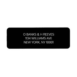 白黒差出人住所ラベル ラベル