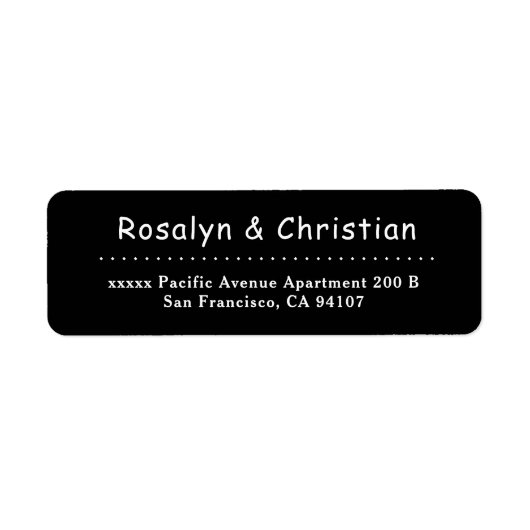 白黒差出人住所 ラベル (正面)