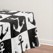 白黒市松模様にいかり テーブルクロス (インサイチュ)