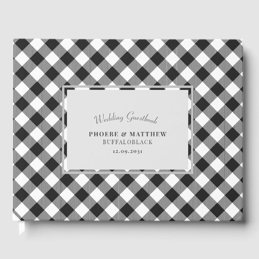 白黒市松模様にの客の本 ゲストブック (正面)