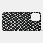 白黒市松模様にイラストレーション Case-Mate iPhoneケース (裏面 (横))