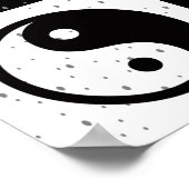 白黒市松模様にイン – ヤンゼンブロックプリント ポスター (角)