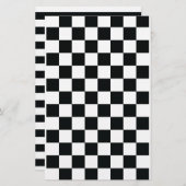 白黒市松模様にストライプ紙シート (正面/裏面)