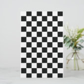 白黒市松模様にストライプ紙シート (スタンド正面)