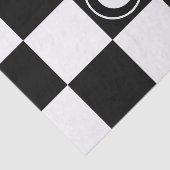 白黒市松模様にス・スクウェア・モノグラムイニシャル 薄葉紙 (詳細)