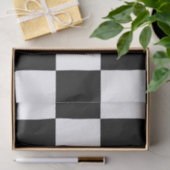 白黒市松模様にス・スクウェア・モノグラムイニシャル 薄葉紙 (ギフト)