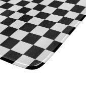 白黒市松模様にチェックパターン カッティングボード (角)