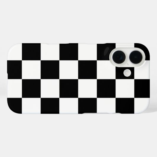 白黒市松模様にチェックパターン Case-Mate iPhoneケース (裏面 (横))