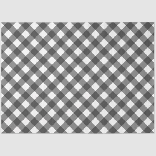 白黒市松模様にティッシュペーパー 薄葉紙 (正面)