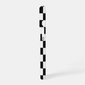 白黒市松模様にパターン（モノグラム） iPhone 16ケース (左側面)