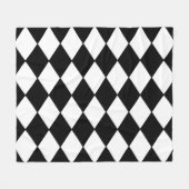 白黒市松模様にフリースブランケット フリースブランケット (正面(横))