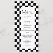白黒市松模様にフレーム メニュー (正面/裏面)