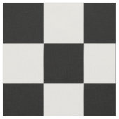白黒市松模様にブロックパターン ファブリック (クローズアップ)