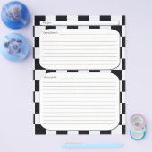 白黒市松模様にレシピ チラシ (シングル)