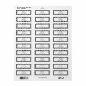 白黒市松模様に住所 シール (フルシート)