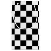 白黒市松模様に正方形 スモールペーパーバッグ (裏面)