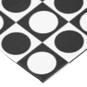 白黒市松模様に水玉模様 テーブルクロス (アングル)