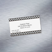 白黒市松模様に磁気名刺 マグネット名刺 (インサイチュ)
