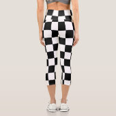 白黒市松模様に  カプリレギンス (裏面)