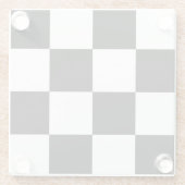 白黒市松模様に ガラスコースター (裏面)