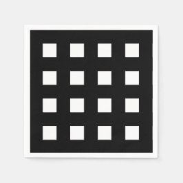 白黒市松模様に スタンダードカクテルナプキン