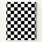 白黒市松模様に ノートブック (裏面)