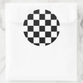 白黒市松模様に ラウンドシール (バッグ)