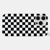 白黒市松模様に iPhoneケース (裏面横)