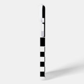 白黒市松模様ストライプ オリジナルデザイン Case-Mate iPhoneケース (裏面 / 左)