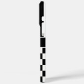 白黒市松模様ストライプ オーダーメイド Case-Mate iPhoneケース (裏面 / 左)