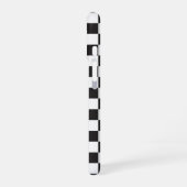 白黒市松模様モノグラム iPhone 16ケース (左側面)