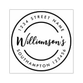 白黒市街地所在地スタンプ ラバースタンプ (インプリント)