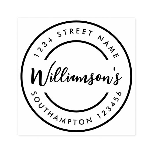 白黒市街地所在地スタンプ ラバースタンプ (インプリント)