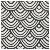 白黒帆立貝のスケールパターン ファブリック (見本)