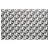 白黒帆立貝のスケールパターン ファブリック (ファットクウォーター)