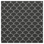 白黒帆立貝パターン ファブリック (見本)